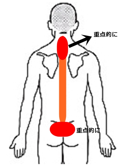 温熱を入れるポイント